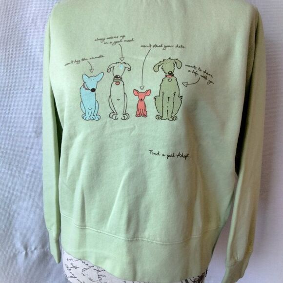 Find a Pal JUNIOR SMALL Crewneck Sweatshirt Celedon Green by Comfort Colors NWT - Picture 3 of 9